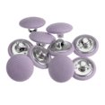 thumbnail image 1 of Unique Bargains 10pcs 24L Fabric Cloth Covered Button 15mm Round Metal Shank Sewing Buttons for Suits Dress Blouses, Purple, 1 of 5