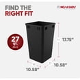 thumbnail image 3 of Rev-A-Shelf Contenant à Déchets de Remplacement de 27 qt pour Tiroirs Coulissants Rev-A-Shelf, Noir, Lot de 2, 3 of 12