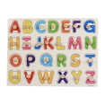 thumbnail image 1 of Jindong Kids Wooden Peg Puzzles Set with Alphabet Numbers Fruits Animals and Vehicles, 1 of 9