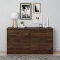 thumbnail image 1 of Emery 6 Drawer Dresser, Black Oak, 1 of 9