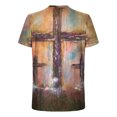 thumbnail image 4 of Qertyioot T-shirt à Manches Courtes Imprimé pour Hommes Col Rond Mode Décontractée Manches Courtes Liquidation, 4 of 5
