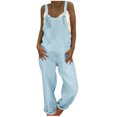 thumbnail image 1 of Timegard Womens Plus Size Overalls Fall Casual Baggy Rompers Comfy Solid Color Jumpsuits with Pockets, 1 of 6