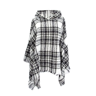 Birdeem Châle Long Chaud pour Femmes, Grandes Foulards, Cape à Capuche en Tricot, Foulard à Carreaux à Franges