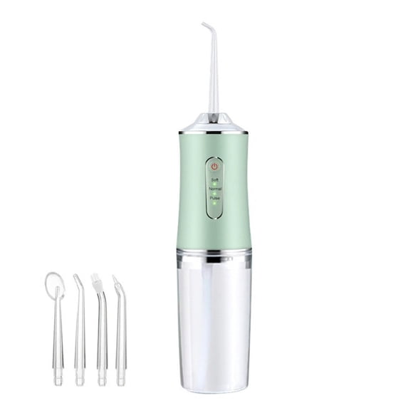 Hydropulseur Dentaire Projecteur Waterpik Irrigateur Buccal Professionnel Portable Nettoyeur de Fil Dentaire Dents Plus Saines Plus Blanches Nettoyeur Vert