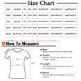 thumbnail image 2 of Pompotops Mode Femmes Décontracté Ample Justaucorps Imprimé à Empiècements Irréguliers Col Rond T-Shirts Hauts, 2 of 8