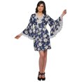 thumbnail image 2 of Moomaya Peignoir en Coton pour Femmes Robe de Chambre Imprimée Courte Peignoir de Douche Nuptiale, 2 of 6