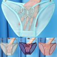 thumbnail image 2 of Lefu Women Underwear Lace Mesh Comfortable See-through Breathable Large Size Briefs, 2 of 9