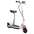 thumbnail image 1 of Razor E200S Seated Electric Scooter, Age 13+, 12 Mph, 40-Min Run, 154lb Max, White, 1 of 12