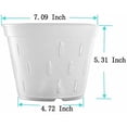 thumbnail image 2 of Orchid Pots with Holes, Clear Orchid Pots Plastic Planter Clear Flower Pot Indoor 7 Inch 10 Pack, 2 of 6