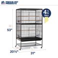 thumbnail image 4 of Prevue Pet Large Wrought Iron Flight Cage, Black, 4 of 8