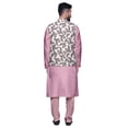 thumbnail image 3 of Atasi Kurta Pyjama Traditionnel Uni à Col Mandarin avec Ensemble de Veste Imprimée, 3 of 3