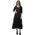 thumbnail image 1 of Moomaya Robe à Étages Boutonnée Robes Femmes Unie Grande Taille Robe, 1 of 6