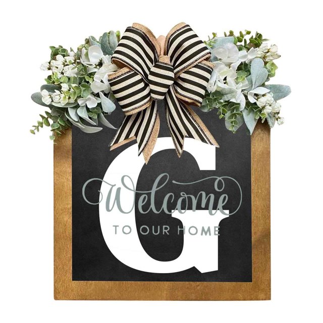 Matoen Last Name Year Round Front Door Wreath Decorative Hanging Plaques In Front Of The Door