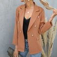 thumbnail image 4 of Pompotops Blazer à Manches Longues pour Femmes, Couleur Unie, Mode, Col à Revers, Petit, Liquidation, 4 of 6