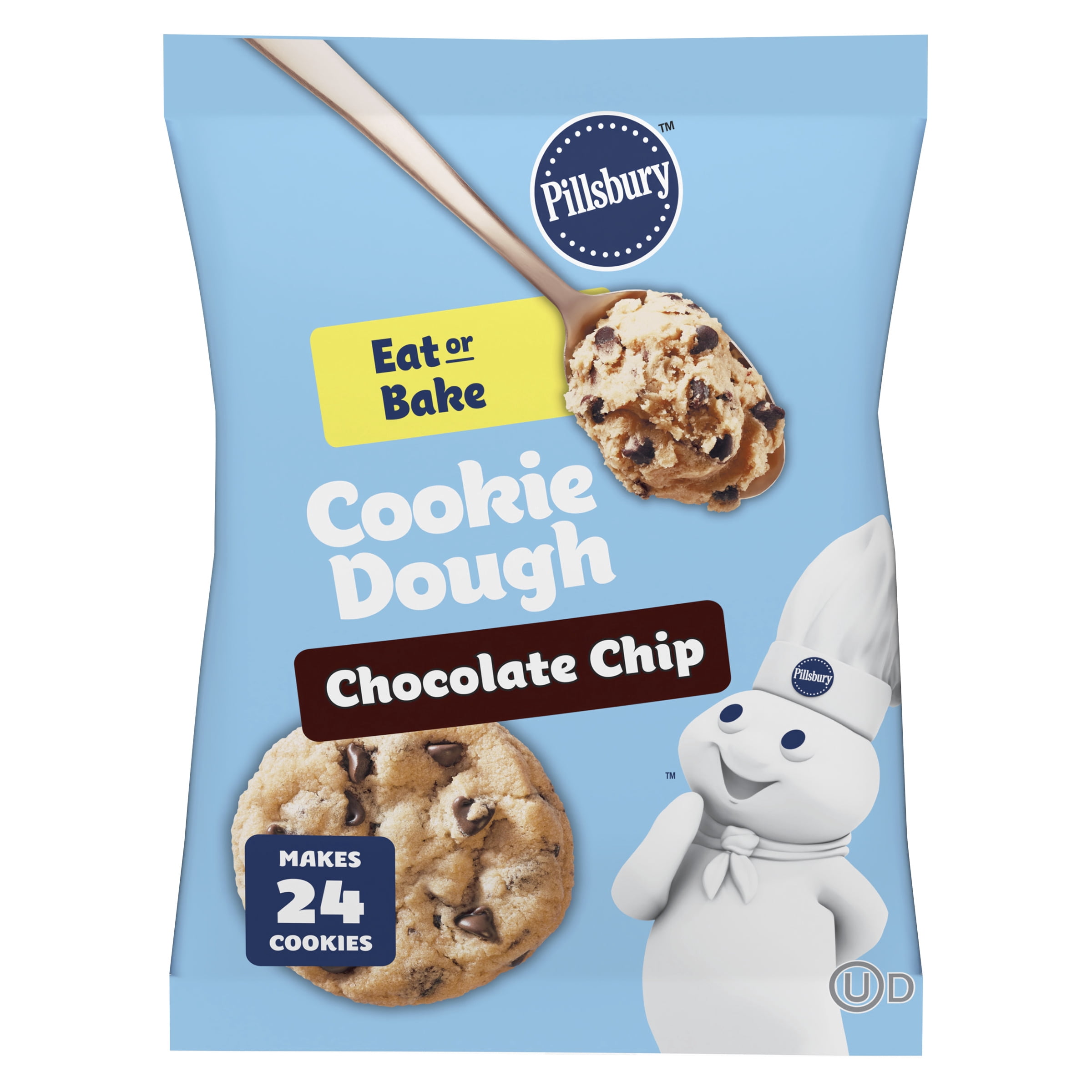 Pillsbury Pâte à Biscuits aux Brisures de Chocolat, Prête à Cuire