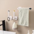 thumbnail image 4 of Hanger Wall Punch Free Self-adhesive Bathroom Waterproof Storage Holder Living Room Organization Seamless Hanging Rack Orange Yellow, 4 of 8