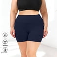thumbnail image 2 of BLVB Womens Plus Size Biker Yoga Shorts High Waisted Stretchy Non-see Through Workout Athletic Gym Shorts, 2 of 7