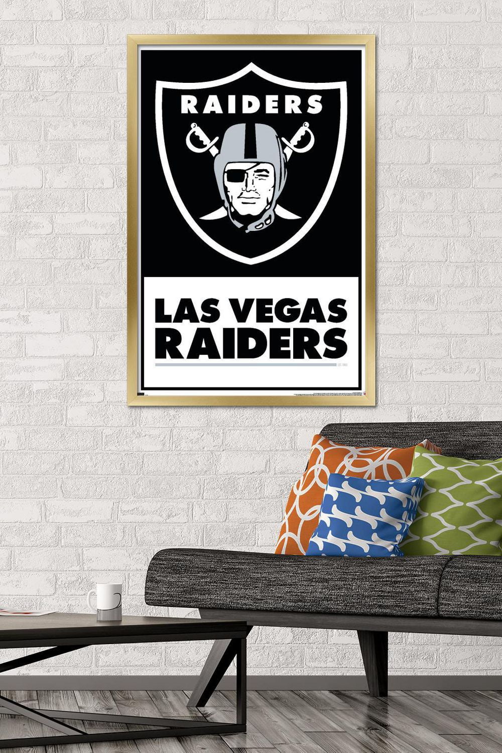 NFL Las Vegas Raiders - Logo 21 Wall Poster, 14.725" x 22.375" Framed