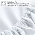thumbnail image 4 of Bare Home Ensemble 7 Pcs Bed-in-a-Bag - Très Grand, Blanc avec Ensemble de Draps Blanc, 4 of 7