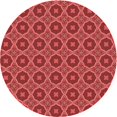 thumbnail image 1 of Ahgly Company Tapis Rond Lavable en Machine Intérieur Transitionnel Rouge, 6 Pieds Rond, 1 of 7