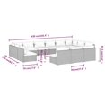 thumbnail image 4 of vidaXL 13 Piece Garden Lounge Set with Cushions Black Poly Rattan, 4 of 4