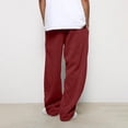 thumbnail image 2 of Erwazi Sweatpants for Men Wide Leg Drawstring Elastic Waist Open Bottom Athletic Pants Solid Casual Comfy Running Trousers with Pockets, 2 of 5