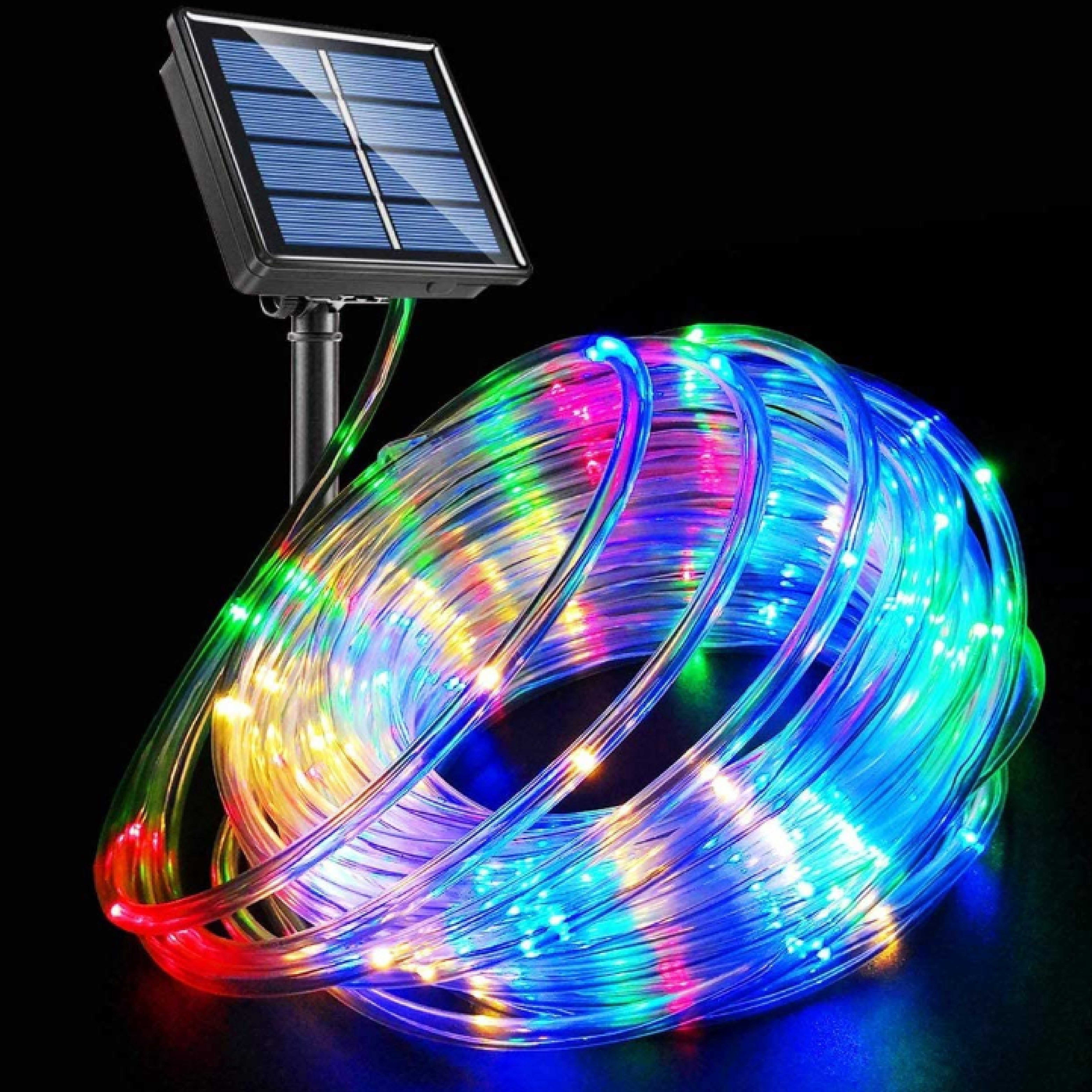 Bell + Howell Bionic 50 Pi. Guirlande Lumineuse à Énergie Solaire et USB Changeant de Couleur