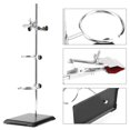 thumbnail image 1 of Laboratory Stand Support Platform, Sturdy Simple Lab Instrument, Physics Chemistry Experiment, Schools Factories Families, Black Iron 21.5x14x51cm, 1 of 7