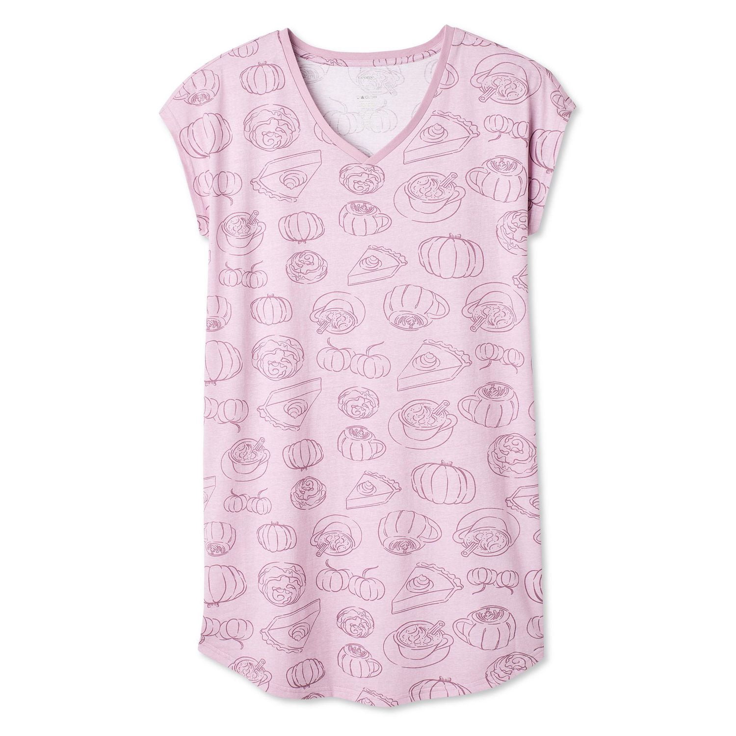 Chemise de nuit à encolure en V George pour femmes