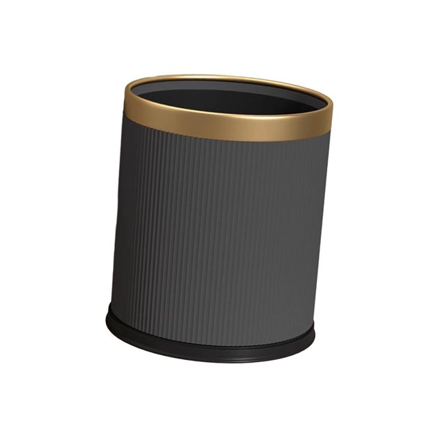 Open Top Trash Can Trash Bucket Garbage Can for Guestroom Restroom Bathroom Gray