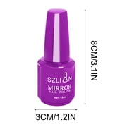 Amzcrzy Kitchen Supplies, Kitchen Utensils & Gadgets, 2PC New Mirror Gel Nail Polish 18 ML Non-Irritating-Drying Metal Color Nail Polish nail polih