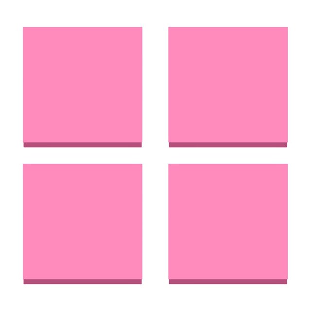 Clearance Sale Sticky Notes 3x3 Inches, 4 Pads Self-Stick Notes Bright Colors Sticky Notes, Post Notes for Study, Works, Daily Life Schools Supplies - Pink