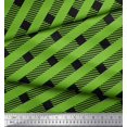 thumbnail image 2 of Soimoi Green Rayon Fabric Diagonal Stripe Print Sewing Fabric Yard 42 Inch Wide, 2 of 5