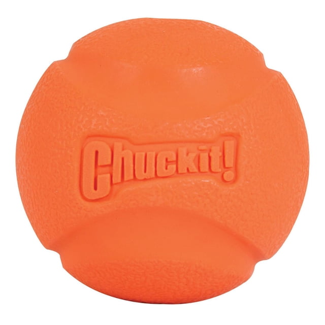 Chuckit! Fetch Ball Grande Balle de Rapport pour Chien en Caoutchouc Durable, orange Vif, avec surface en Caoutchouc Texturée et logo Chuckit! Embossé, Conçue pour un Fort Rebond, une Durabilité et une Sensation Douce à la Bouche, Idéale pour les Rapports Extérieurs et compatible avec les Lanceurs Chuckit!.