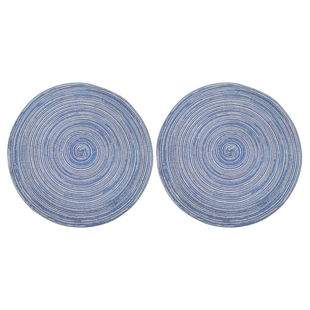 TIELUTT 2 Pcs Napperons Ronds Tressés 12 Pouces Tapis de Table pour Tables à Manger Lavables Résistants à la Chaleur pour Fête BBQ et Centre de Table Rond Napperons Napperon de Salle à Manger Tapis de Souper Napperon de Table Circulaire Noël