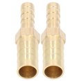 thumbnail image 1 of LAFGUR Barbed Fitting Splicer, 2 Pcs Brass Hose Barb Reducer For Pipe, 1 of 1