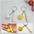 thumbnail image 2 of EIGTHTAIL 2 Pieces Key Ring Backpack Accessories Baseball Equipment Baseballs Wallet Holder Hanging Pendant Keychain, 2 of 6