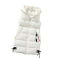 thumbnail image 4 of IMENGL Manteau Décontracté Uni à Capuche, Blanc 3TG, Taille M-4TG, 4 of 4