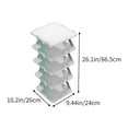 thumbnail image 3 of TopLLC Shoe Rack Organizer Fashion Scandinavian Style Household Storage Shelves Multilayer Detachable Living Room Dormitory Organizing Rack DIY Simplistic Shoe Racks Plastic Five Tier DIY Simple Shelf, 3 of 6