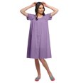 thumbnail image 2 of Moomaya Robe de Nuit d'Allaitement à Manches Courtes en Popeline de Coton Unie pour Femmes, 2 of 5