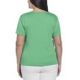 thumbnail image 4 of RAFAELLA Women's Square Neckline Short Sleeve Tee Shirt, 4 of 5