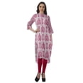 thumbnail image 3 of Moomaya Kurti en Coton à Col Mandarin pour Femmes, Longueur Genou, Imprimées, Robes Grande Taille, 3 of 6