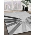 thumbnail image 3 of Ahgly Company Machine Washable Indoor Square Transitional Platinum Gray Area Rugs, 4' Square, 3 of 7