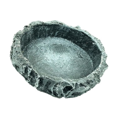 Milaget Reptile Bowl Food Dish Resin Terrarium Decor for Tortoise Gecko Easy to Clean 8x8x2CM