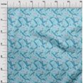 thumbnail image 3 of oneOone Cotton Poplin Light Blue Fabric Tropical Craft Projects Decor Fabric Printed By The Yard 42 Inch Wide, 3 of 4