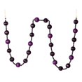 thumbnail image 1 of Vickerman M183526 6 ft. Plum Stripe Ball Garland, 1 of 1