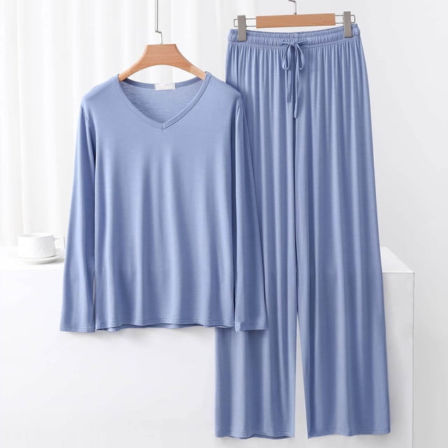 Weiqiqre Ensembles de Pyjama pour Femmes Pyjamas Rafraîchissants Ensembles Assortis d'Été Manches Courtes Ensemble de Détente Femmes