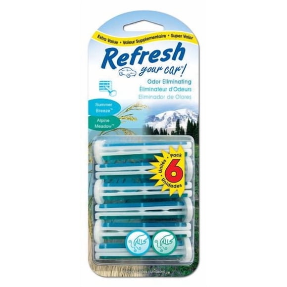 Rafraîchissez votre voiture! Baguettes Summer Breeze / Alpine Meadow Vent, paquet de 6