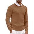 thumbnail image 2 of Styesk Chandail pour Hommes, Manches Longues, Col Rond, Tricoté Uni, 2 of 6