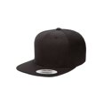 thumbnail image 1 of Yupoong Classic Style 6-Panel Snapback Cap, Black, 1 of 3